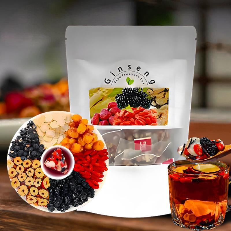 Чай с женьшенем «Пять сокровищ – обзор и цена Herbal Tea For Wellness