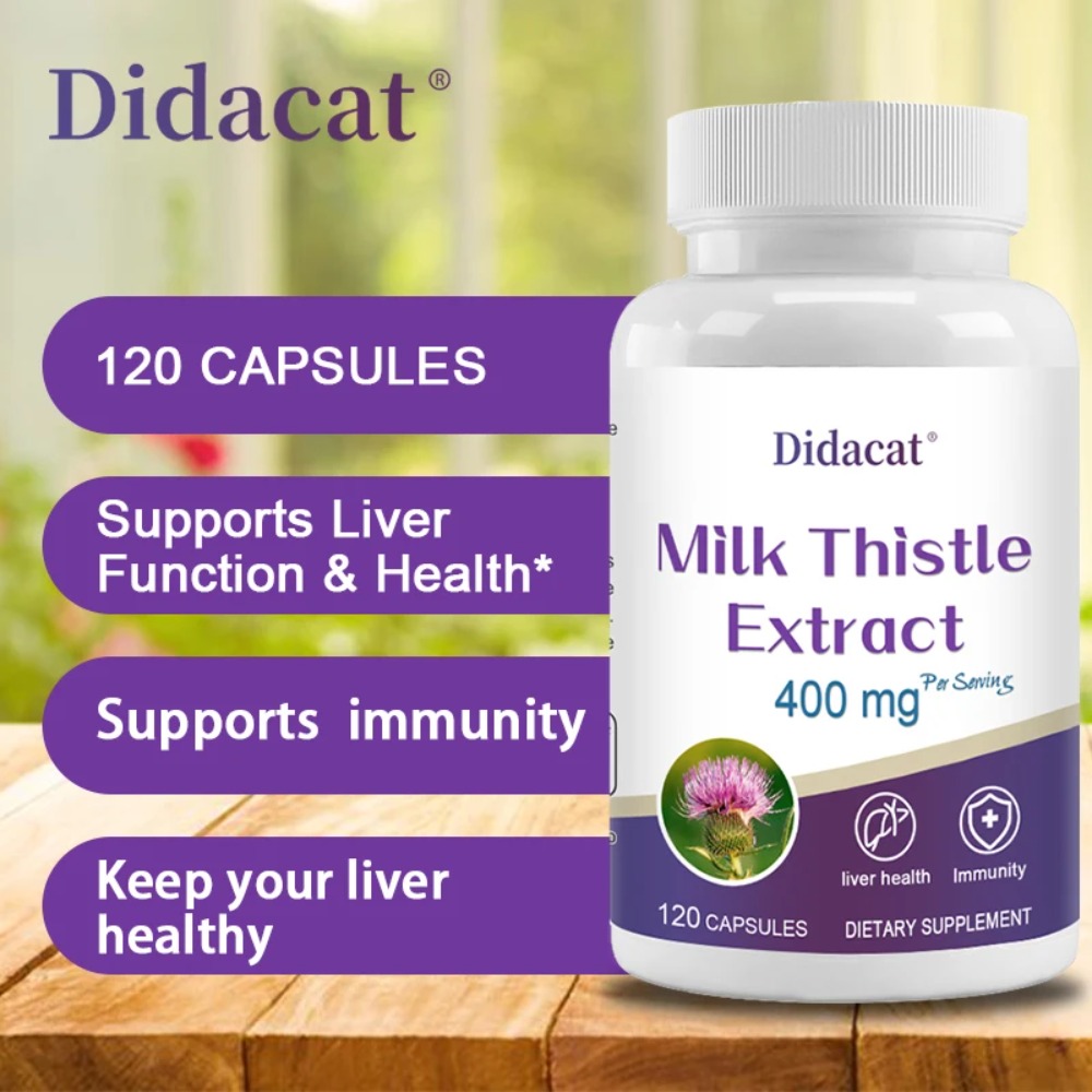 Семена расторопши 400 мг, 80%  – обзор и цена Milk Thistle Silymarin